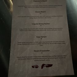 Friday night Food menu July 2026