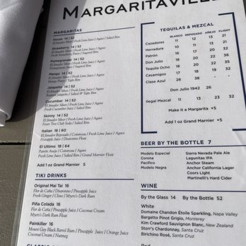 Margaritaville - Drink Menu - Seafood Near Me - Capitola, California Margaritaville - Drink Menu - Seafood Near Me - Capitola, California