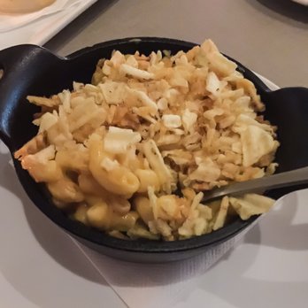 Lounge Here - Mac & cheese. I thought it was bland and dry. My friend loved it. - Cocktail Bars Near Me - Dallas, Texas