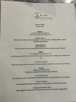 Menu photo 2 Doc's On Harvard Restaurant & Lounge Cleveland, OH