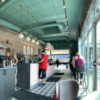 Bovaconti Coffee - Interior. Great spot to meet a coworker for a project. - Coffee & Tea Near Me - Indianapolis, Indiana