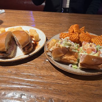 Doc's Porchside - Grovetown - Smokehouse Burger (left) & Fried catfish Po'Boy - New American Near Me - Grovetown, Georgia Doc's Porchside - Grovetown - Smokehouse Burger (left) & Fried catfish Po'Boy - New American Near Me - Grovetown, Georgia