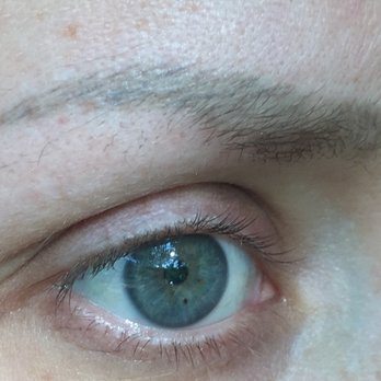 Chicago Microblading - microblading is far above my natural brow (I have to shave half of my brow hair, but you can see where my real brow is starting to grow in) - Permanent Makeup Near Me - Schaumburg, Illinois