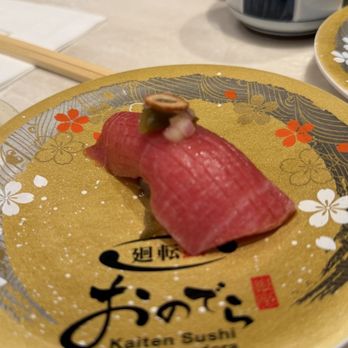 Kaiten Sushi Ginza Onodera Hawaii - Garlic Ponzu Fatty Tuna - Conveyor Belt Sushi Near Me - Honolulu, Hawaii
