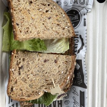 Birch Cafe - a sandwich in a styrofoam container - Vegan Near Me - Highland Heights, Ohio