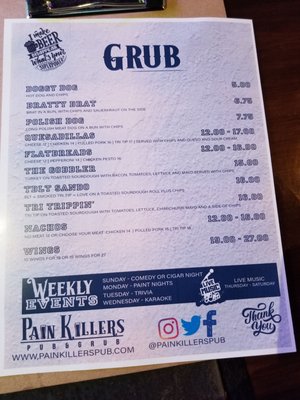 Menu photo 6 Pain Killers Pub & Grub Rocklin, CA Menu photo 6 Pain Killers Pub & Grub Rocklin, CA