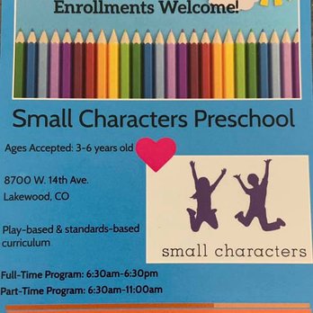 Small Characters Learning Center - Child Care & Day Care Near Me - Lakewood, Colorado Small Characters Learning Center - Child Care & Day Care Near Me - Lakewood, Colorado