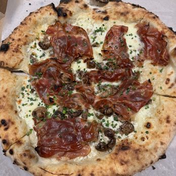 Pizza Norcia - Forgot the name. White pizza. Meat mushroom garlic - Pizza Near Me - El Dorado, California Pizza Norcia - Forgot the name. White pizza. Meat mushroom garlic - Pizza Near Me - El Dorado, California