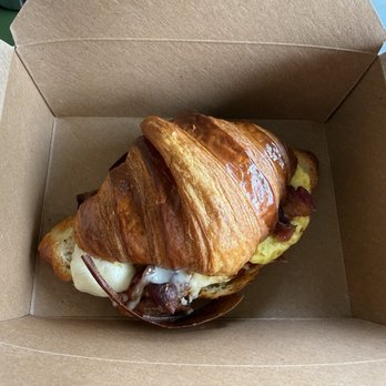 Recess Coffee And Baked Goods - Bacon, egg, and cheese croissant - Coffee & Tea Near Me - Black Mountain, North Carolina Recess Coffee And Baked Goods - Bacon, egg, and cheese croissant - Coffee & Tea Near Me - Black Mountain, North Carolina