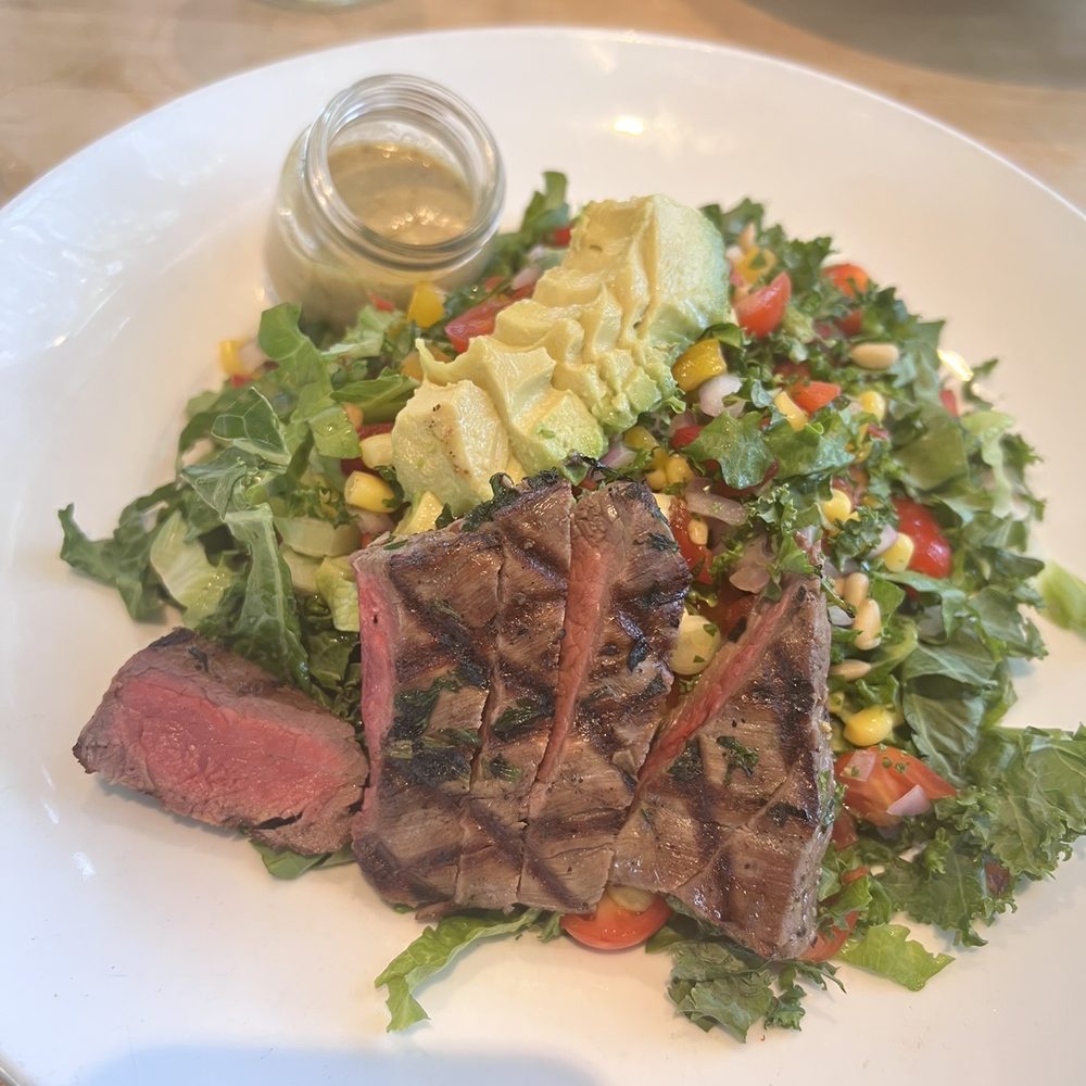 Vinaigrette - The Omega with medium rare steak and lime dressing - Salad Near Me - Austin, Texas Vinaigrette - The Omega with medium rare steak and lime dressing - Salad Near Me - Austin, Texas
