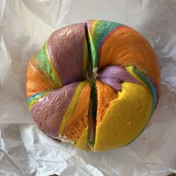 Rainbow bagel