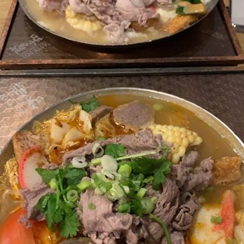 Tasty Pot - Front: Beef Hot Pot Back: Japanese Miso Hot Pot - Taiwanese Near Me - Newark, California Tasty Pot - Front: Beef Hot Pot Back: Japanese Miso Hot Pot - Taiwanese Near Me - Newark, California