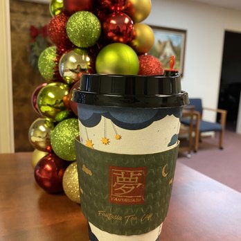 Fantasia Coffee & Tea - Enjoying hot Jasmine Tea with pearls at work - Coffee & Tea Near Me - Cupertino, California Fantasia Coffee & Tea - Enjoying hot Jasmine Tea with pearls at work - Coffee & Tea Near Me - Cupertino, California