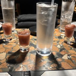 The complimentary welcome shots -- Westheimer I believe. The complimentary welcome shots -- Westheimer I believe.