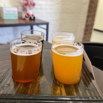 Core4 Brewing - two glasses of beer on a table - Breweries Near Me - Oklahoma City, Oklahoma
