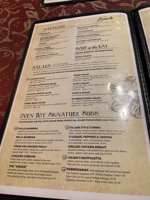 Menu photo 6 Julian's Little Italy Dunedin, FL
