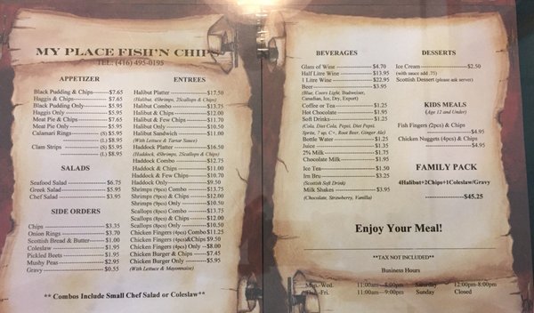 Menu photo 4 My Place Fish & Chips Toronto, ON Menu photo 4 My Place Fish & Chips Toronto, ON