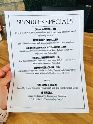 Menu photo 1 Spindle's Filling Station Wilmington, NC Menu photo 1 Spindle's Filling Station Wilmington, NC
