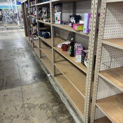 More empty shelves