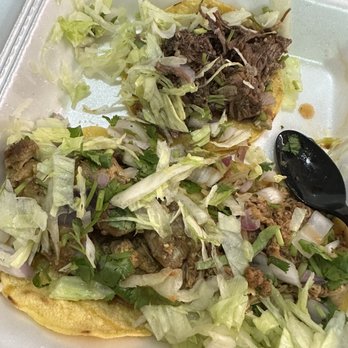 Tornado Taco - Three tacos - carnitas, barbacoa, and shredded chicken, so good! - Breakfast & Brunch Near Me - Missouri City, Texas