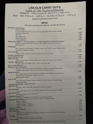 Menu photo 5 Lincoln's Carry Out Hobart, IN Menu photo 5 Lincoln's Carry Out Hobart, IN