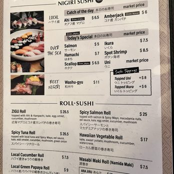Zigu - Menu - Seafood Near Me - Honolulu, Hawaii Zigu - Menu - Seafood Near Me - Honolulu, Hawaii
