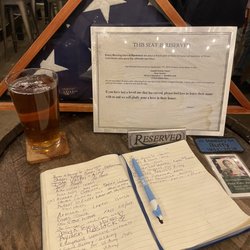 Ravenous Brewing - They have a table set up for veterans and you can add to list and they will pore a drink in there honor