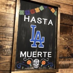 CraftyCruzz - 12x18" Framed HASTA LA MUERTE sign!