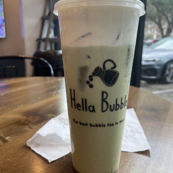 Hella Bubble - Matcha Green Tea Milk Foam - Bubble Tea Near Me - Houston, Texas Hella Bubble - Matcha Green Tea Milk Foam - Bubble Tea Near Me - Houston, Texas
