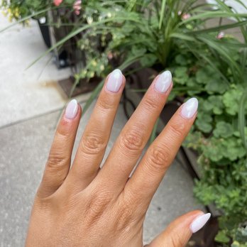 Lumera Nail Salon - Hailey Bieber glazed donut nail - Nail Salons Near Me - Chicago, Illinois Lumera Nail Salon - Hailey Bieber glazed donut nail - Nail Salons Near Me - Chicago, Illinois