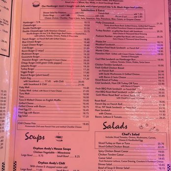 Orphan Andy's - Menu - Diners Near Me - San Francisco, California Orphan Andy's - Menu - Diners Near Me - San Francisco, California