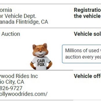 Hollywood Rides - Their CarFax report - Car Dealers Near Me - Studio City, California Hollywood Rides - Their CarFax report - Car Dealers Near Me - Studio City, California