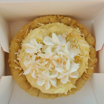 Crumbl - Vineland - Coconut cream pie cookie. Nice chew consistency and thick. - Bakeries Near Me - Orlando, Florida Crumbl - Vineland - Coconut cream pie cookie. Nice chew consistency and thick. - Bakeries Near Me - Orlando, Florida