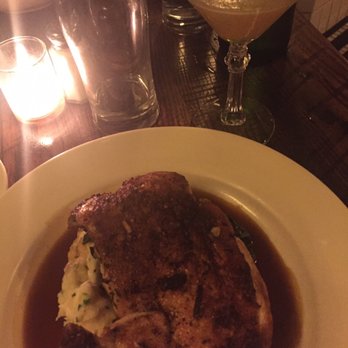 The Smith - Brick chicken: tasty skin on over a pile of mashed potatoes and a thin brown gravy sauce covering the plate. 4 stars - New American Near Me - New York, New York The Smith - Brick chicken: tasty skin on over a pile of mashed potatoes and a thin brown gravy sauce covering the plate. 4 stars - New American Near Me - New York, New York