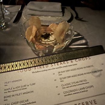 Maple & Ash - Chips with a caviar dip - Steakhouses Near Me - Chicago, Illinois