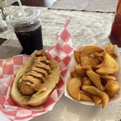 Pecking Order - Pecking chicken roll and sidewinder fries 6/20/2025