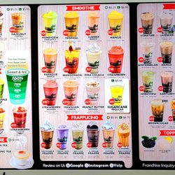 King Kong Boba Tea & Smoothie - Big menu, easy to read when you get here.