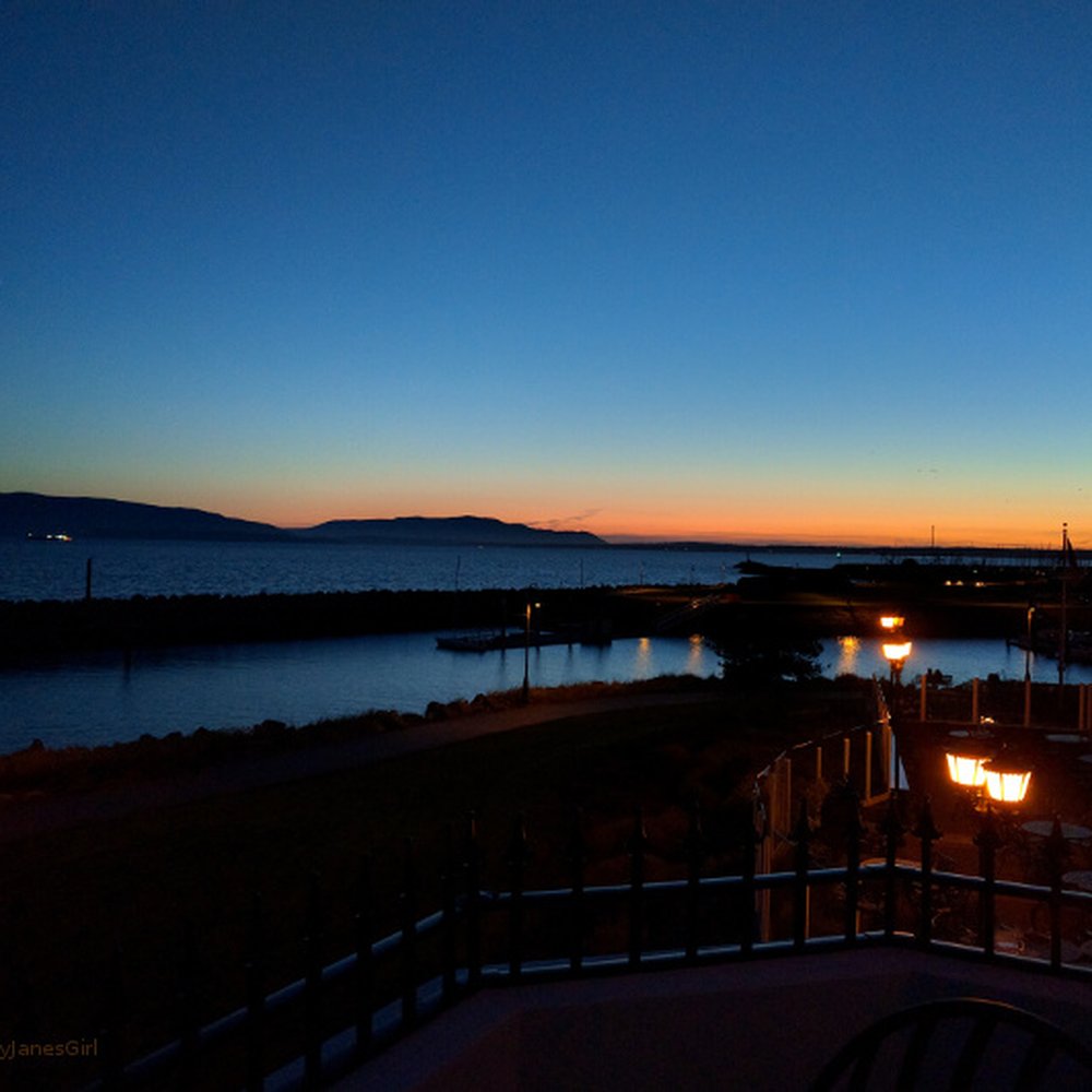 Hotel Bellwether - dusk view from lighthouse - Hotels Near Me - Bellingham, Washington Hotel Bellwether - dusk view from lighthouse - Hotels Near Me - Bellingham, Washington