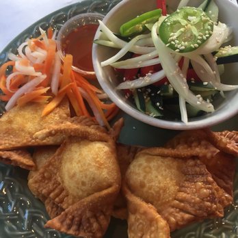 Simply Pasteur - Seafood Rangoon with cucumber salad - Vietnamese Near Me - Chicago, Illinois Simply Pasteur - Seafood Rangoon with cucumber salad - Vietnamese Near Me - Chicago, Illinois