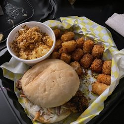 PJ’s Legendary Hot Chicken - Classic Hot Chicken Sandwich, Creamy Mac and Cheese, and Tater Tots