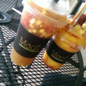 Magic Cup - Tropical passion and that mango drink with mexican candy. I forgot what it was called - Coffee & Tea Near Me - Richardson, Texas Magic Cup - Tropical passion and that mango drink with mexican candy. I forgot what it was called - Coffee & Tea Near Me - Richardson, Texas