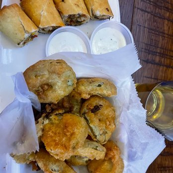 Bull Moose Bar & Grille - Southwest rolls and fried pickles - Bars Near Me - Sandwich, Illinois