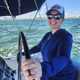 Plenty of time at the wheel in open ocean Plenty of time at the wheel in open ocean