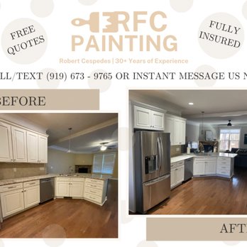 RFC Painting - Check out this Cabinet Painting before & after! - Painters Near Me RFC Painting - Check out this Cabinet Painting before & after! - Painters Near Me