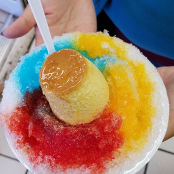 Ice Garden - Rainbow with pudding - Desserts Near Me - Aiea, Hawaii Ice Garden - Rainbow with pudding - Desserts Near Me - Aiea, Hawaii