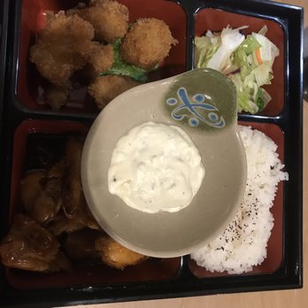 Restaurant Kunio - Teriyaki chicken & fried scallops combination dinner. Under $25! - Japanese Near Me - Waipahu, Hawaii