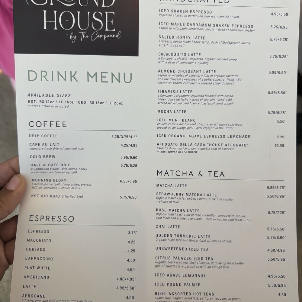 GroundHouse - Menu - Coffee & Tea Near Me - Caldwell, New Jersey