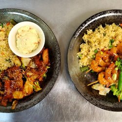 Teriyaki Kitchen - Spicy chicken and shrimp teriyaki plate