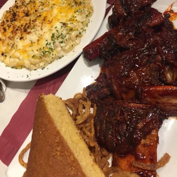 Addys BBQ - Mac and cheese, beef ribs, corn bread, fried onions - Barbeque Near Me - Elmont, New York Addys BBQ - Mac and cheese, beef ribs, corn bread, fried onions - Barbeque Near Me - Elmont, New York