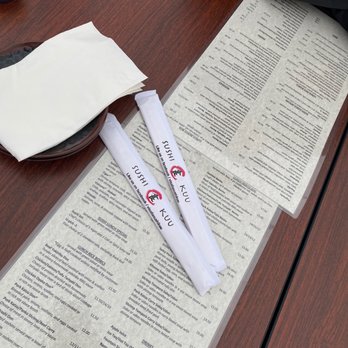 Sushi Kuu - Outdoor eating, looking over menu! - Sushi Bars Near Me - Visalia, California Sushi Kuu - Outdoor eating, looking over menu! - Sushi Bars Near Me - Visalia, California